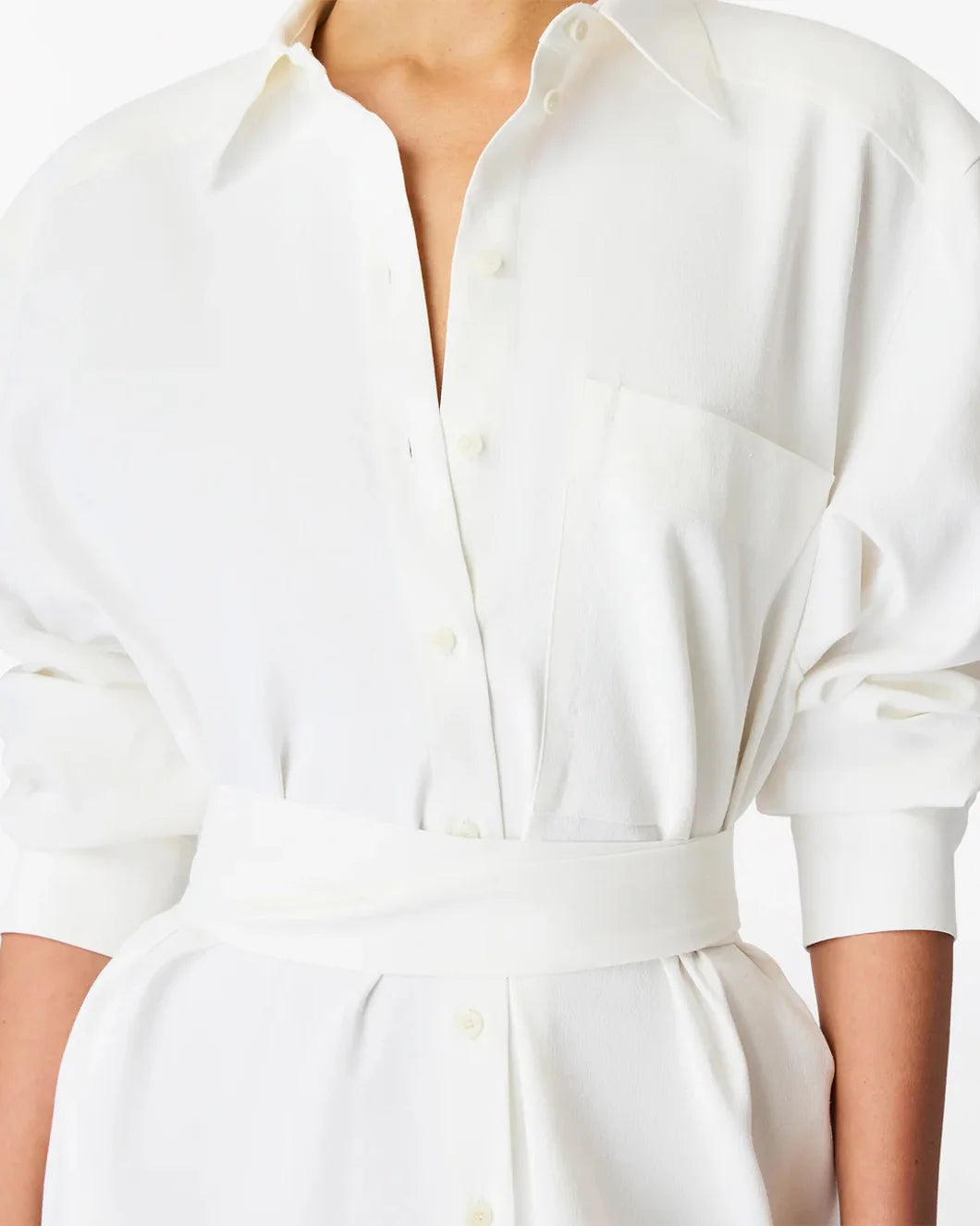 PLEAT BACK SHIRT DRESS - 5