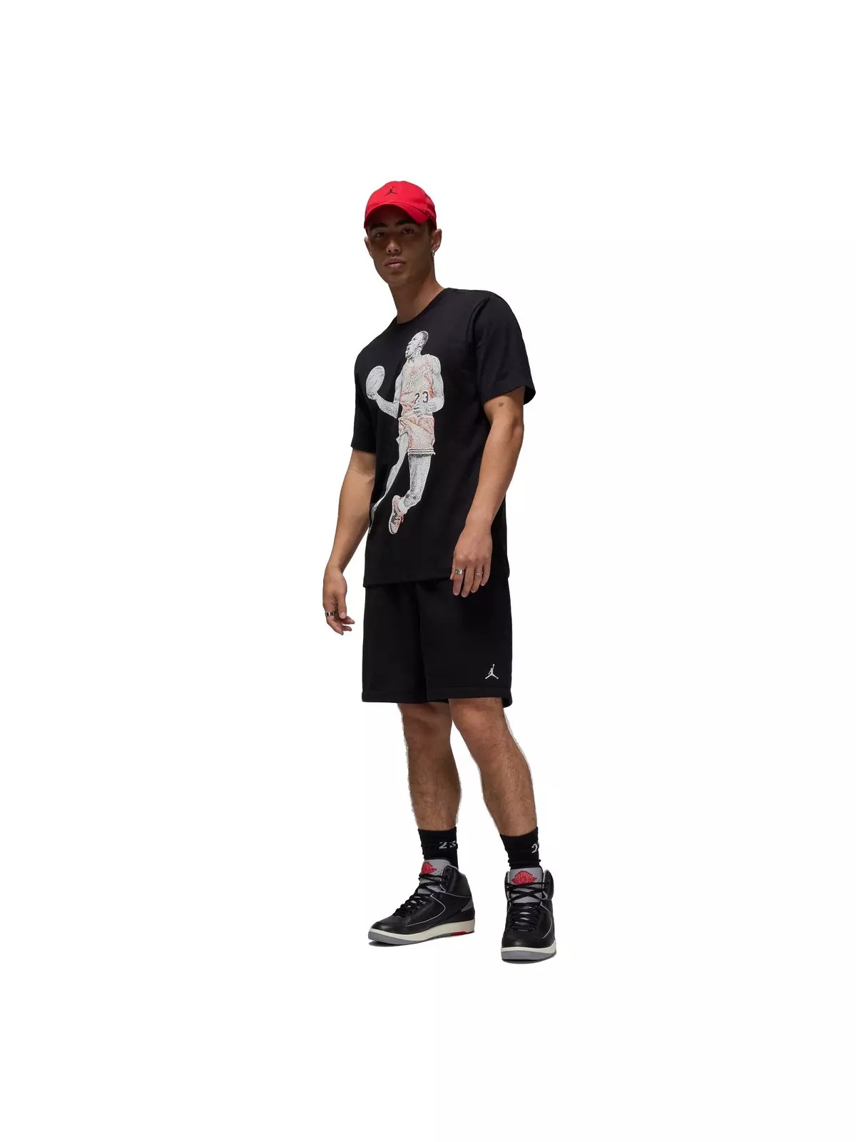 Men's Brand Dot Short-Sleeve Crew T-Shirt -Black - 6