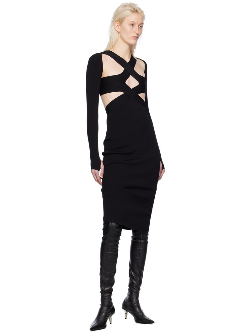 Dion Lee Black Harness Bra Midi Dress outlook