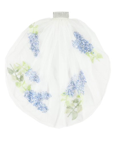 BERNADETTE Hand-embroidered veil Lilacs outlook