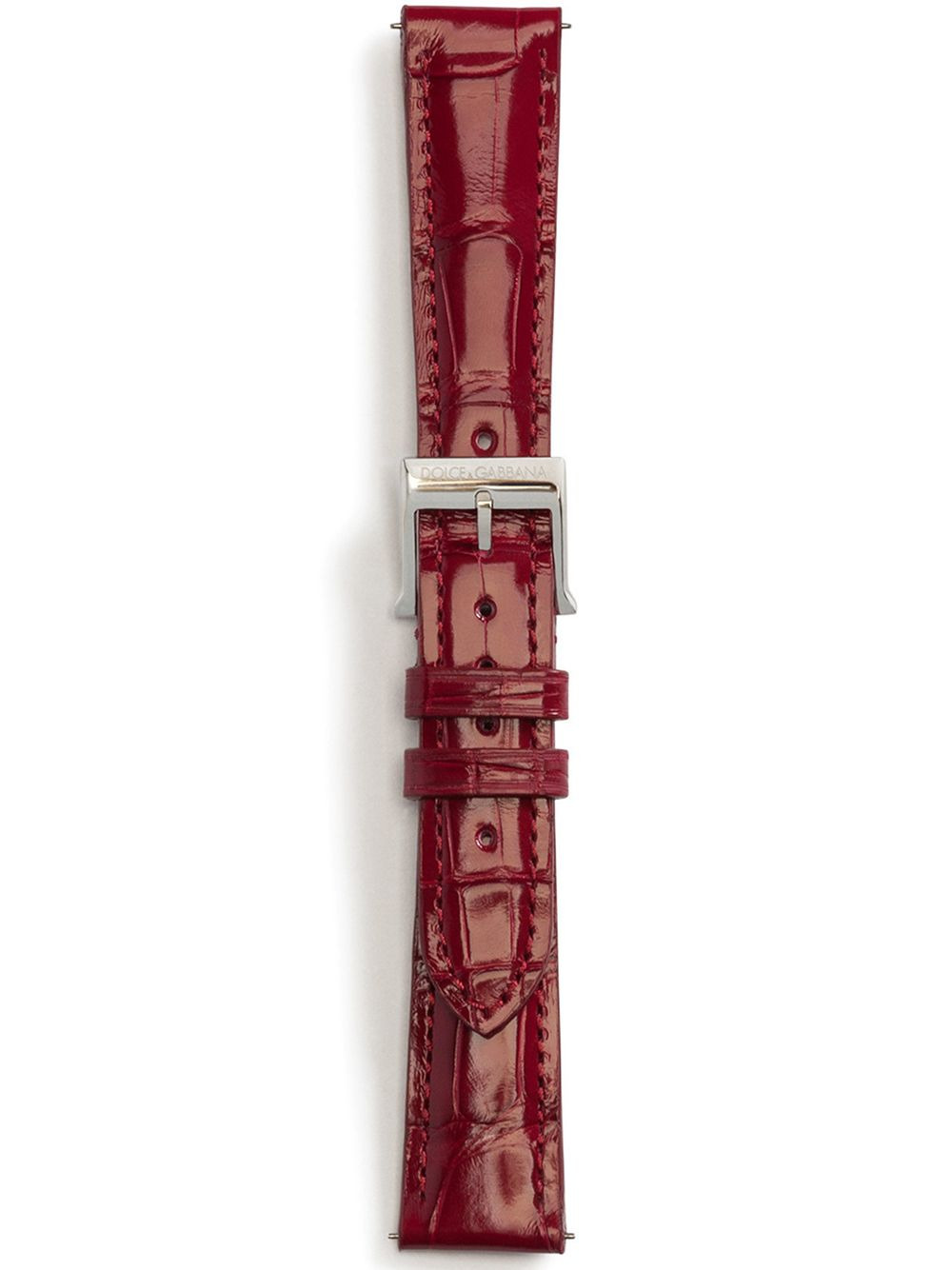 logo-embossed watch strap - 1