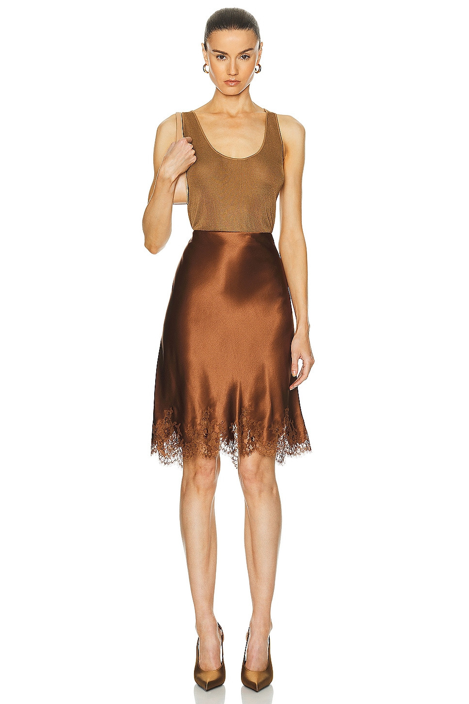 Satin Lace Skirt - 4