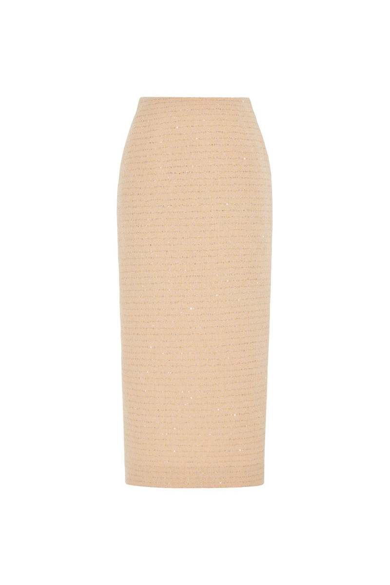 SEQUIN TWEED MIDI SKIRT 1