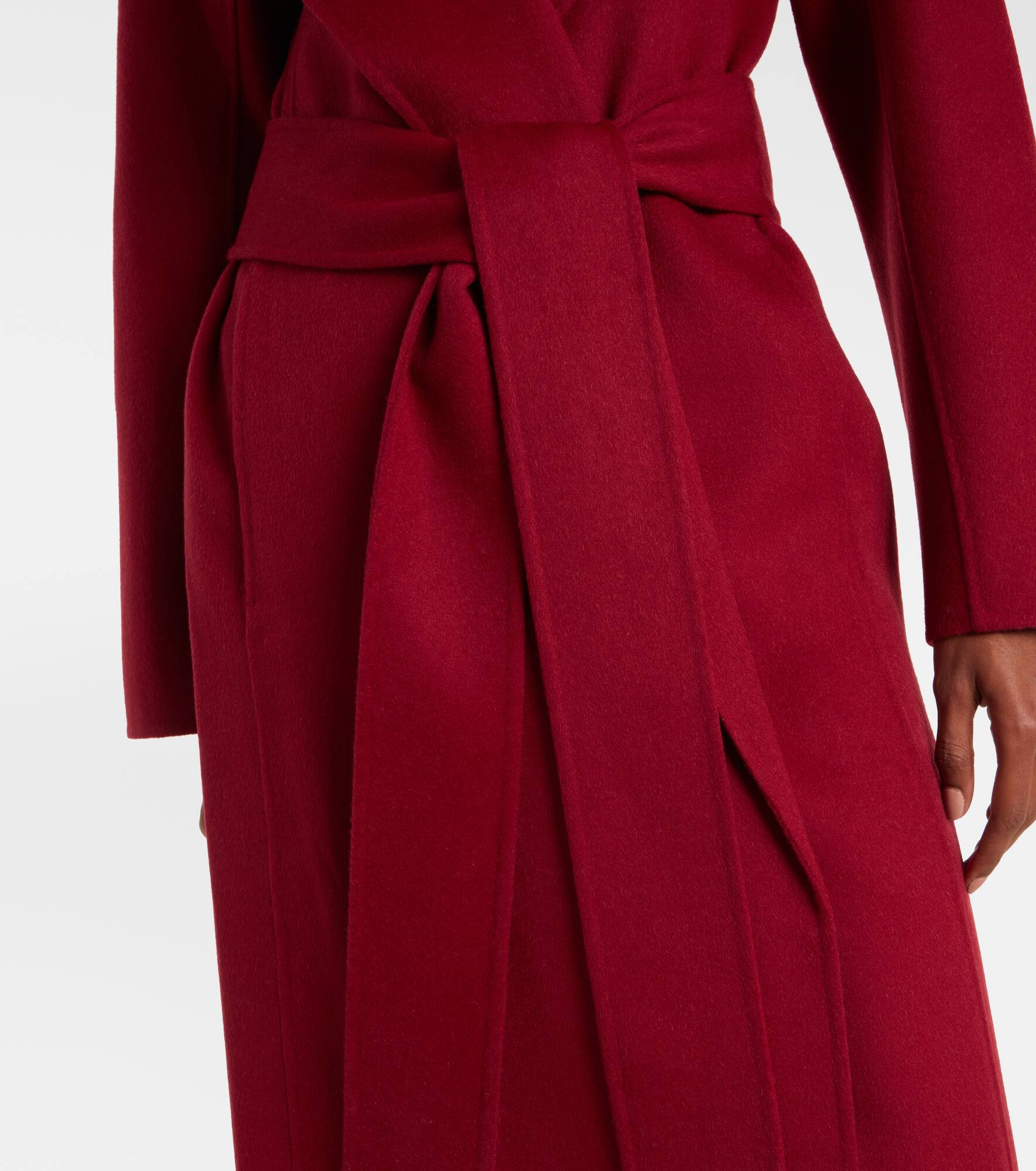 Wool and cashmere wrap coat - 5