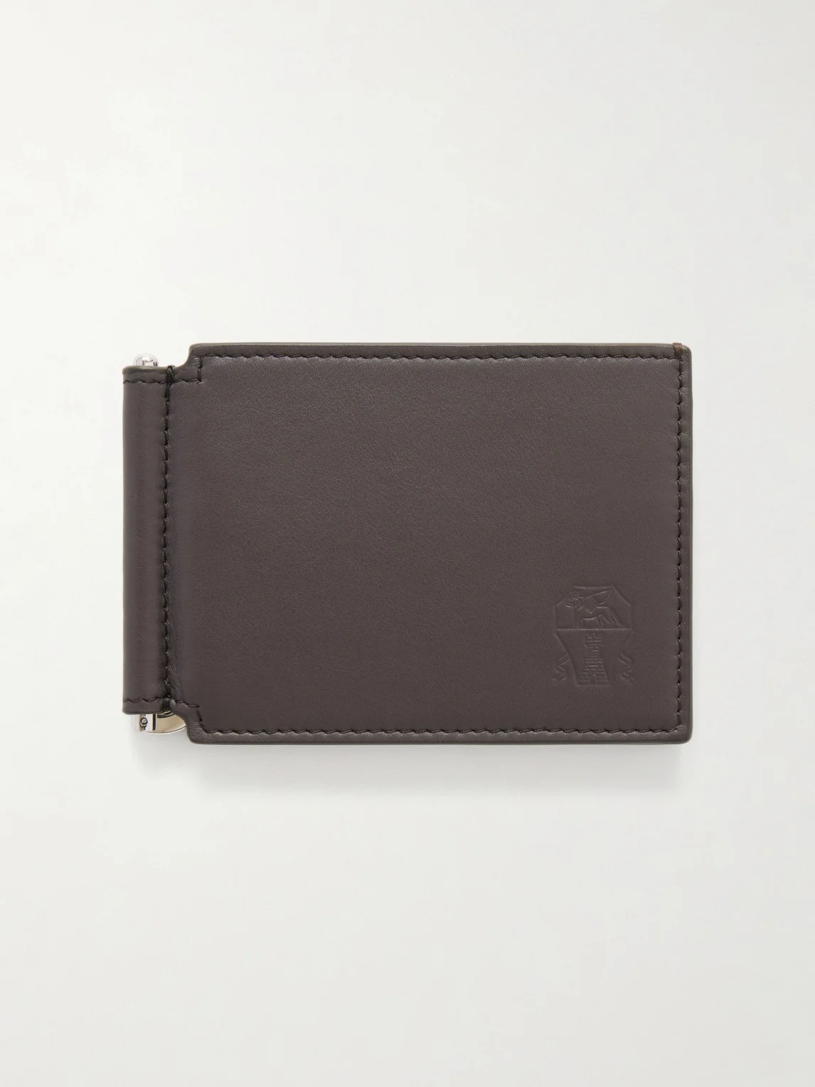 Logo-Debossed Leather Billfold Wallet With Money Clip - 1