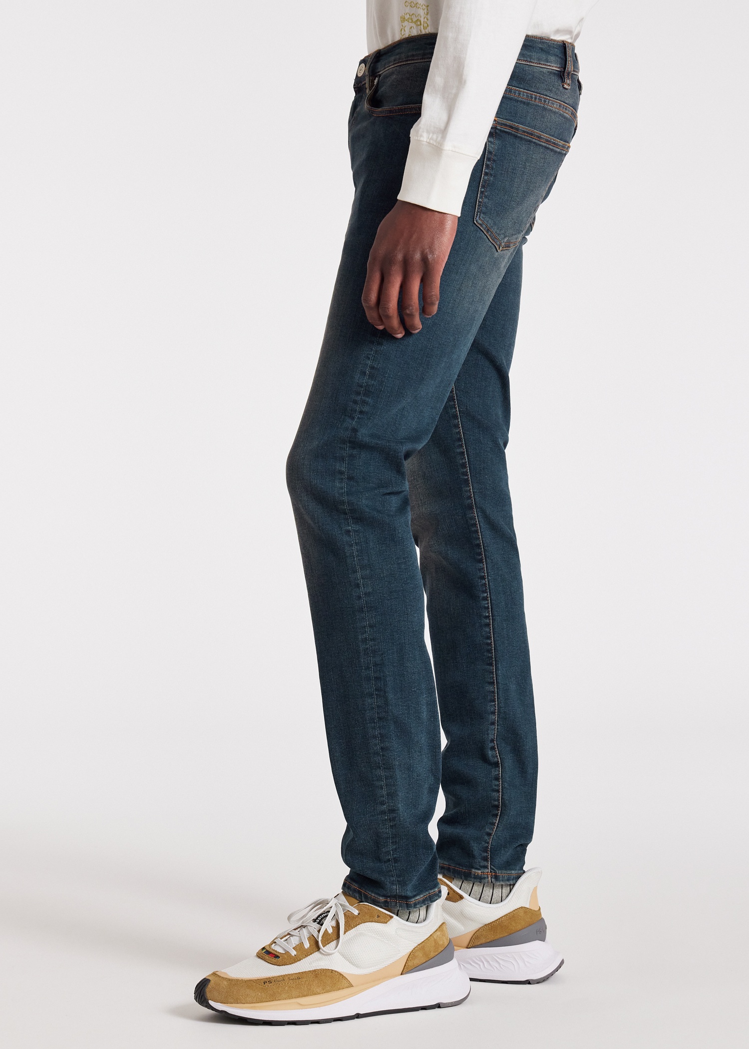 Slim-Fit Antique-Wash 'Organic Reflex' Jeans - 5