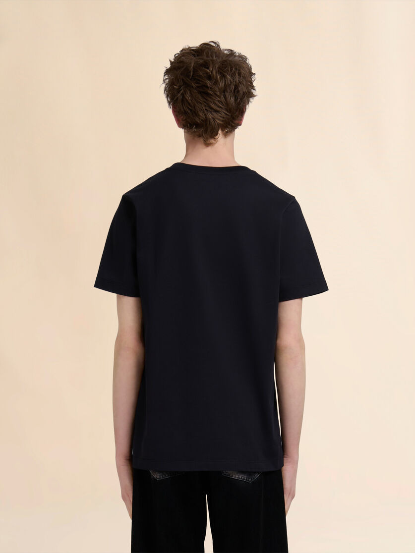 BLACK CREW NECK T-SHIRT - 3