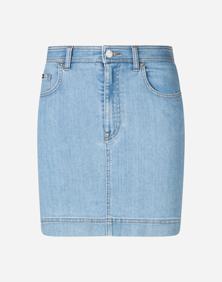 Short denim skirt - 3