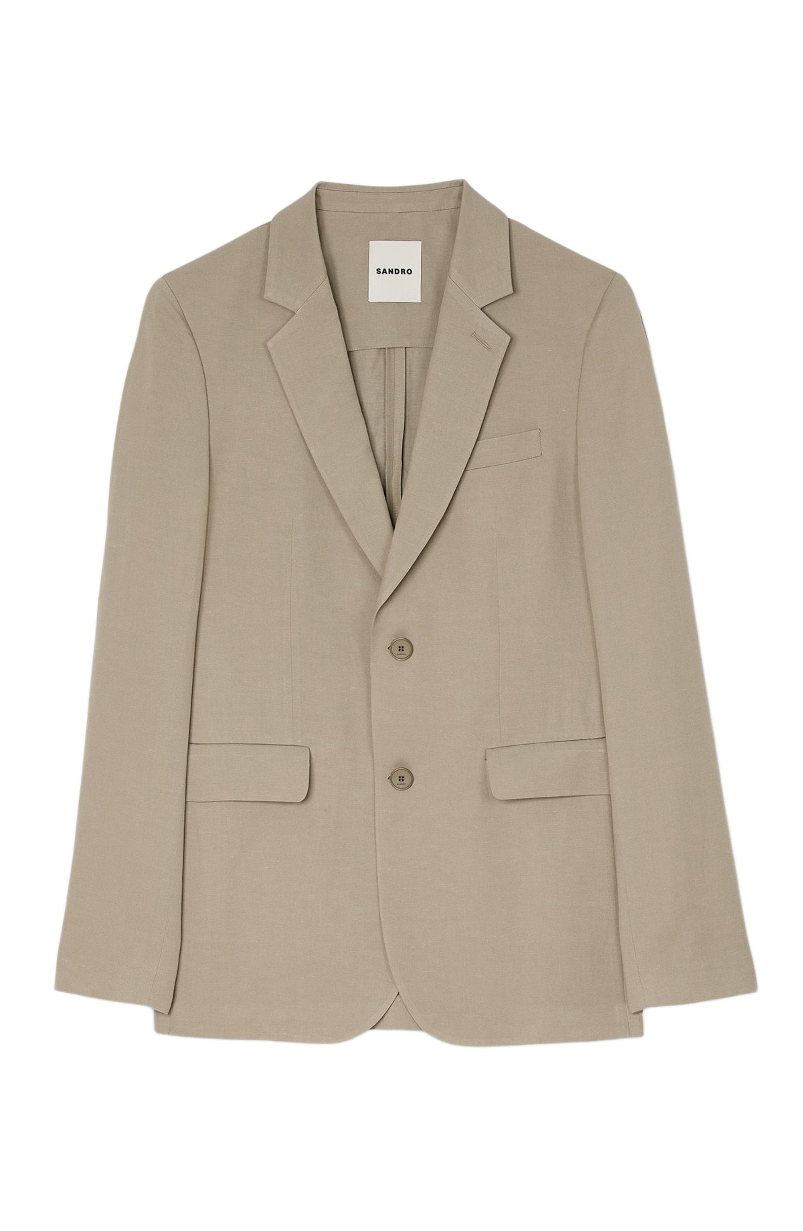 SANDRO Suit jacket in Light Kaki. at Nordstrom - 5