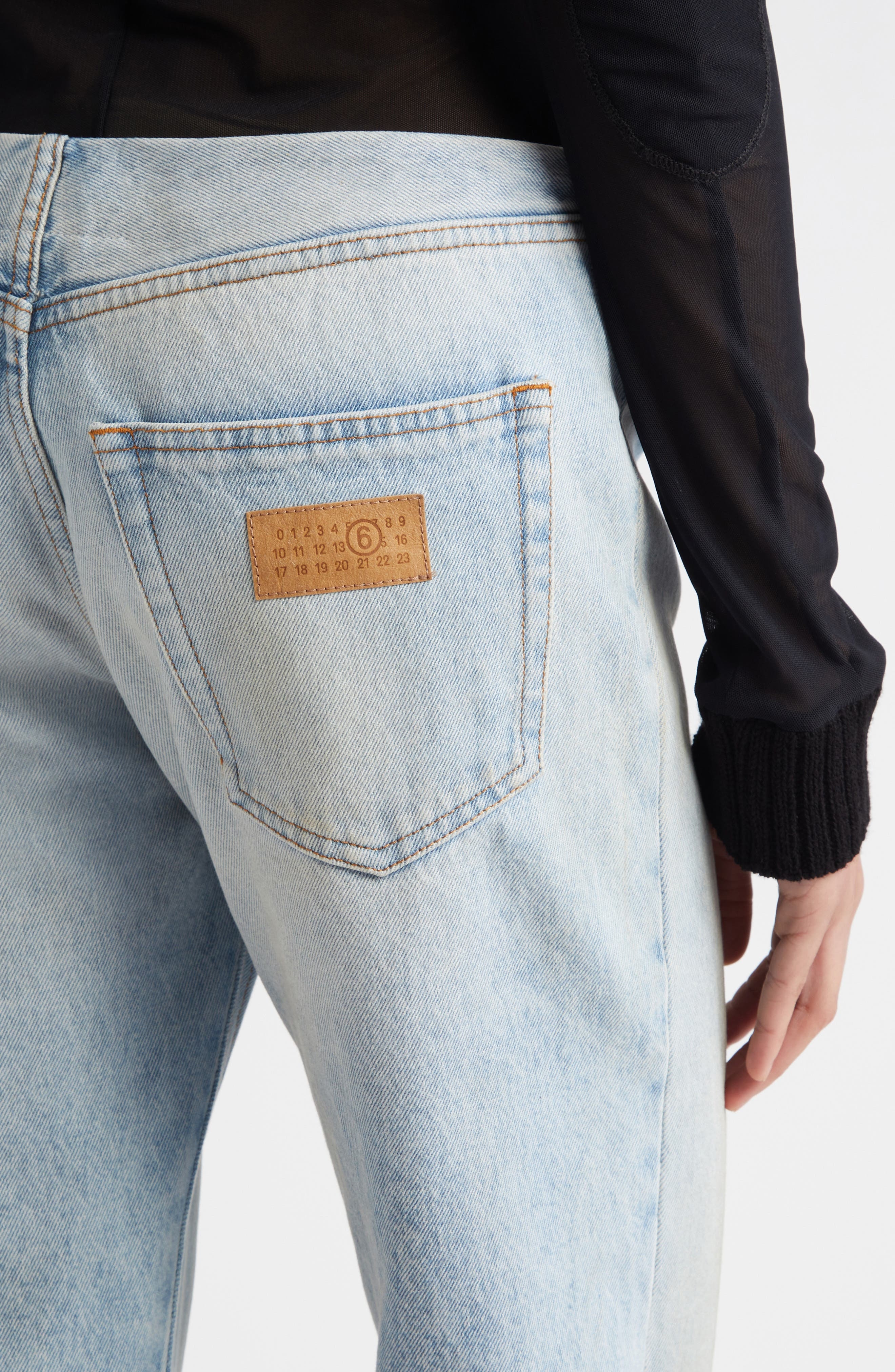 MM6 Maison Margiela Patchwork Jeans in Medium Blue at Nordstrom - 4