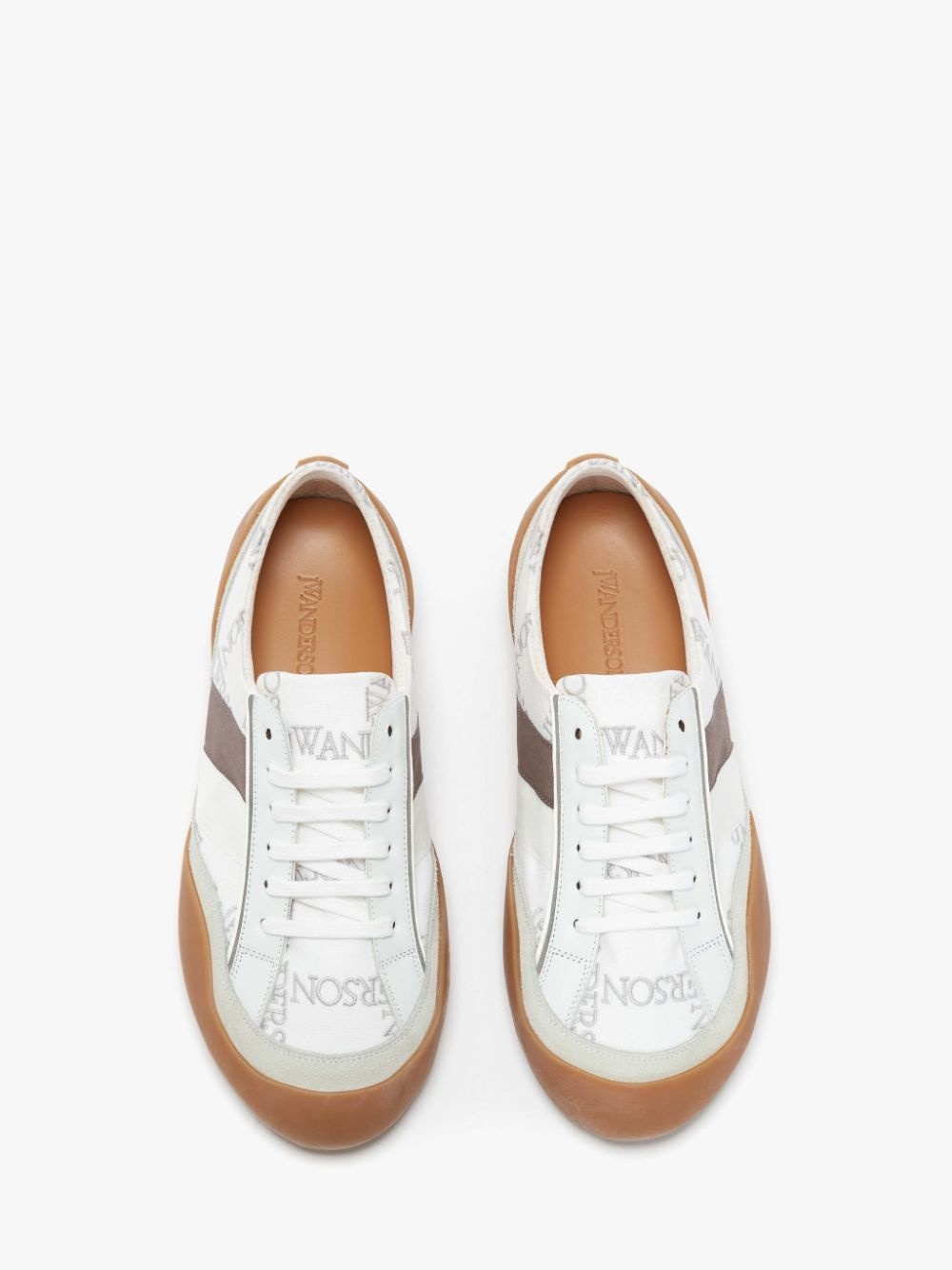 BUBBLE LOW TOP LEATHER & CANVAS SNEAKERS - 4