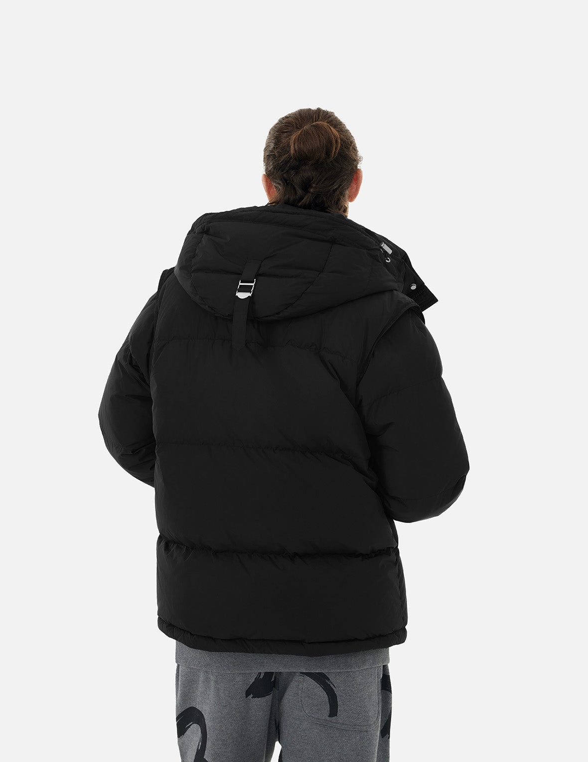 Seagull Embroidery Detachable Relax Fit Down Jacket - 6