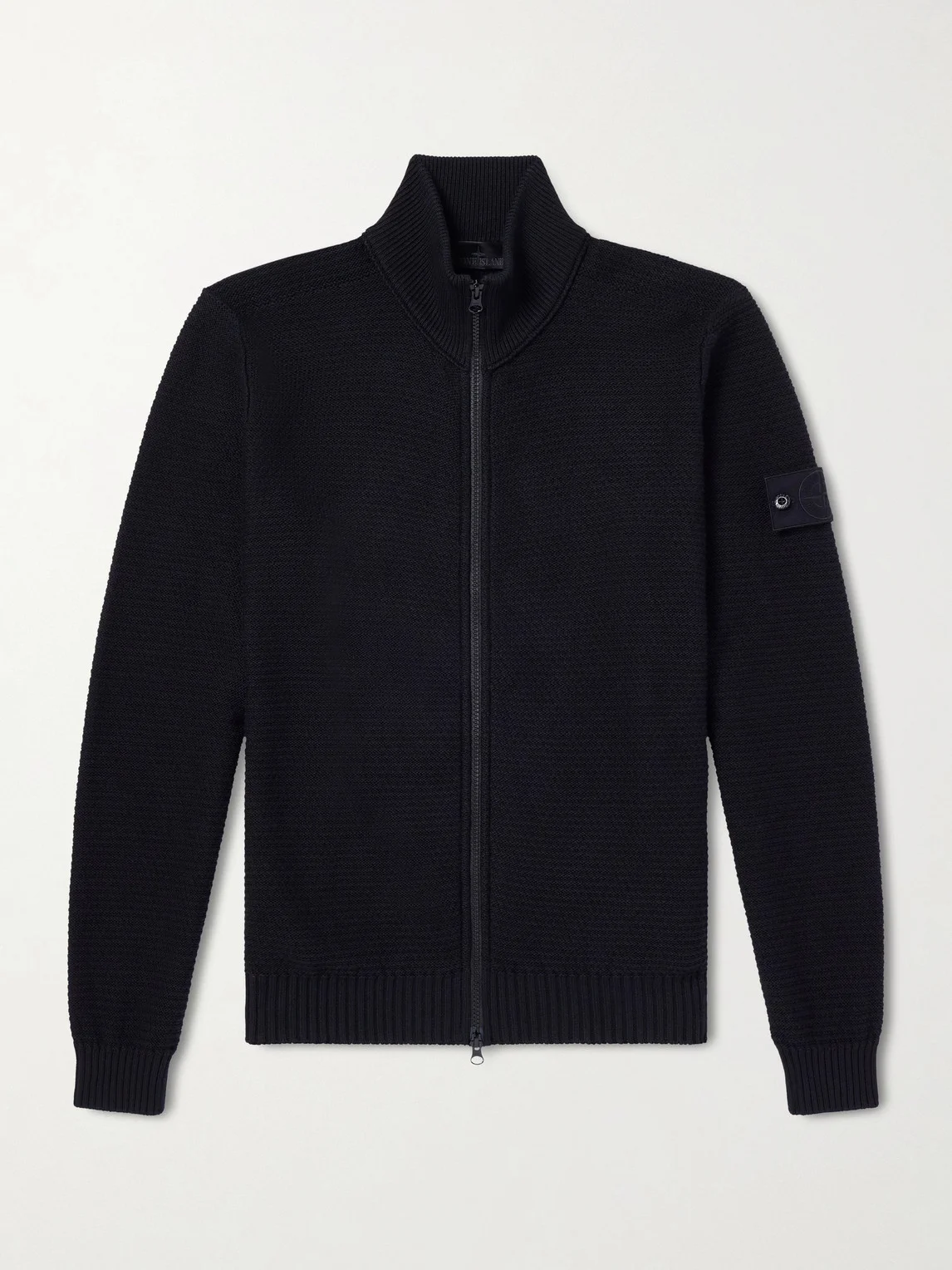 STONE ISLAND GHOST Cotton and Cashmere-Blend Zip-Up Cardigan - 1