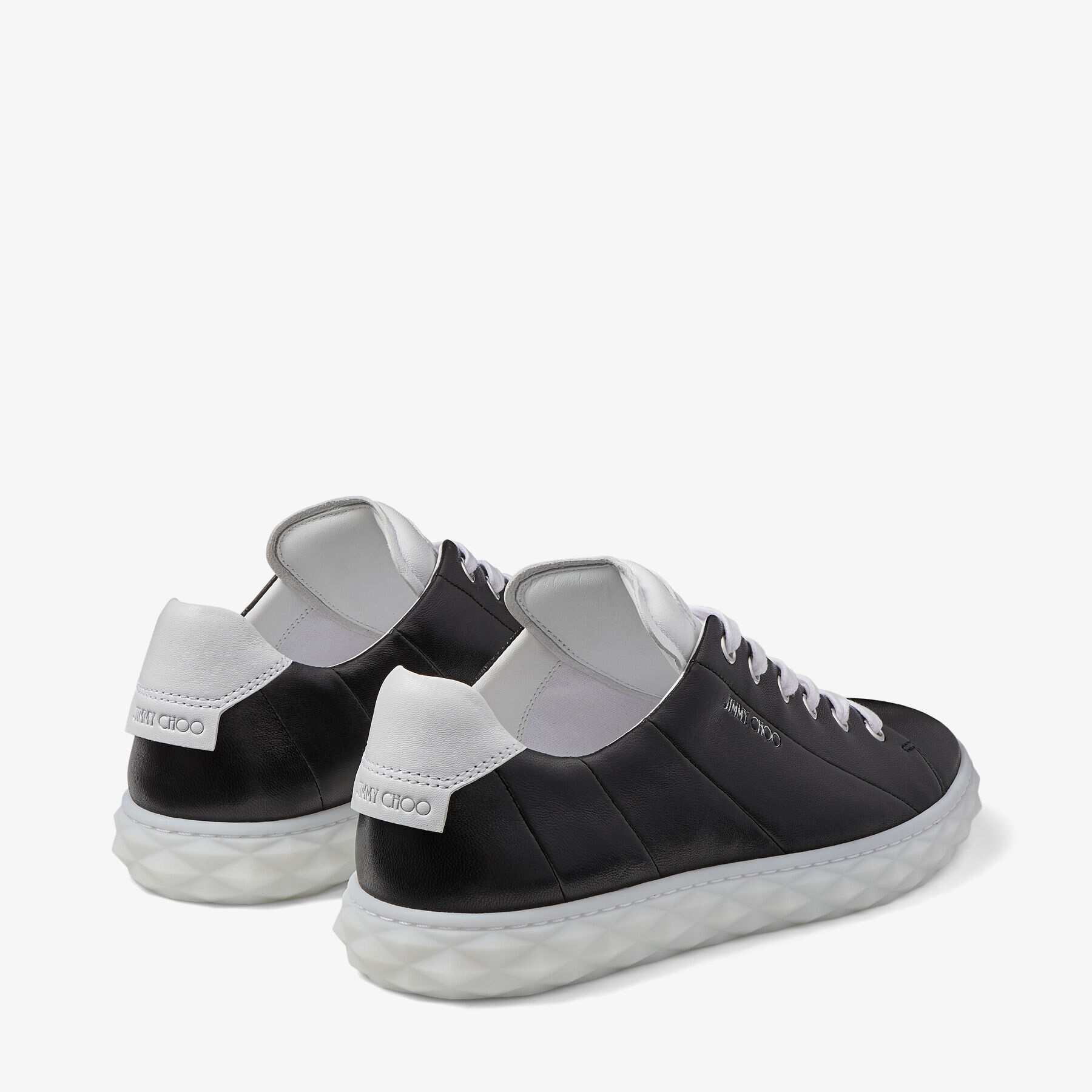 Diamond Light/F
Black Nappa Leather Low-Top Trainers - 6