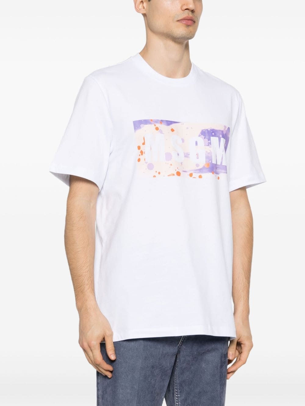 logo-print cotton T-shirt - 3