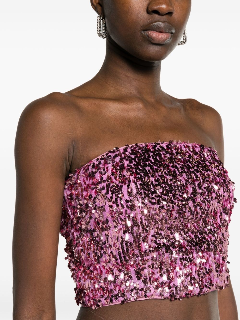 sequined bandeau top - 5