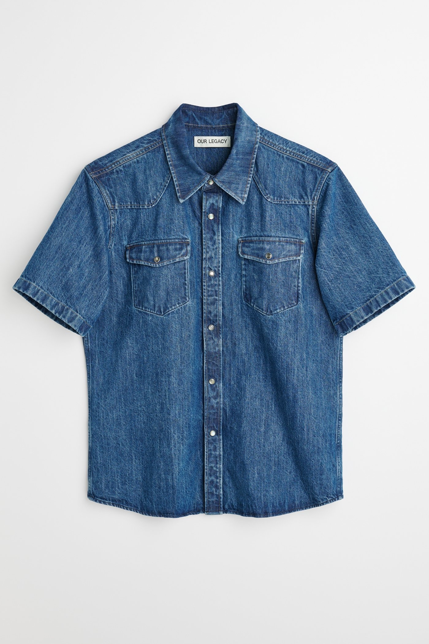 Frontier Shortsleeve Shirt Western Blue Denim - 1