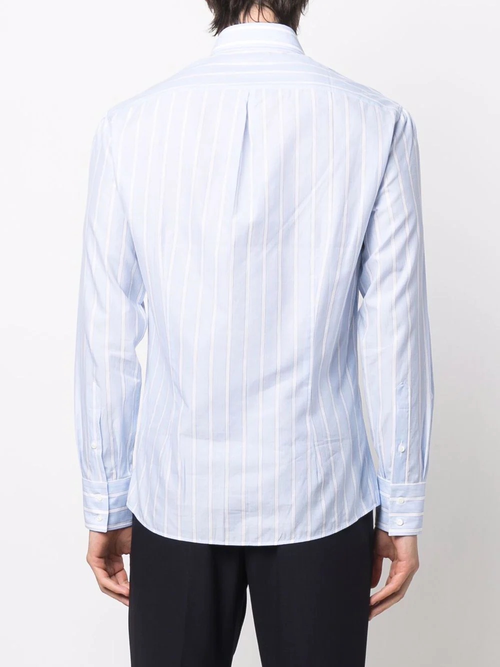 vertical stripe print shirt - 4