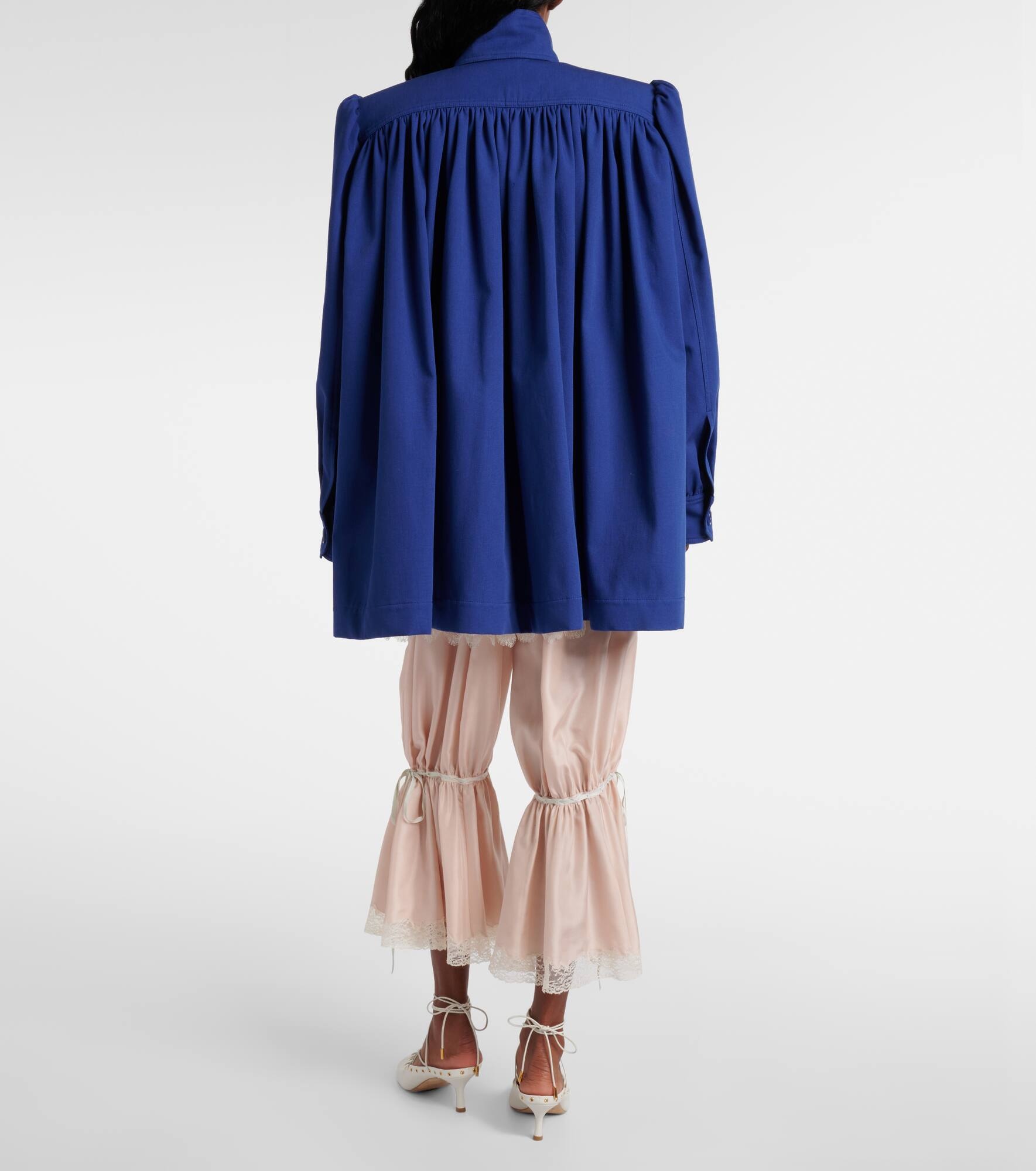 Gathered cotton canvas jacket - 3