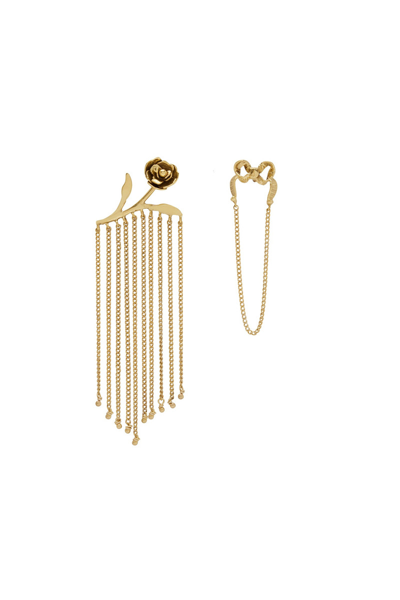 Django Rose & Bow Fringed Earrings 1