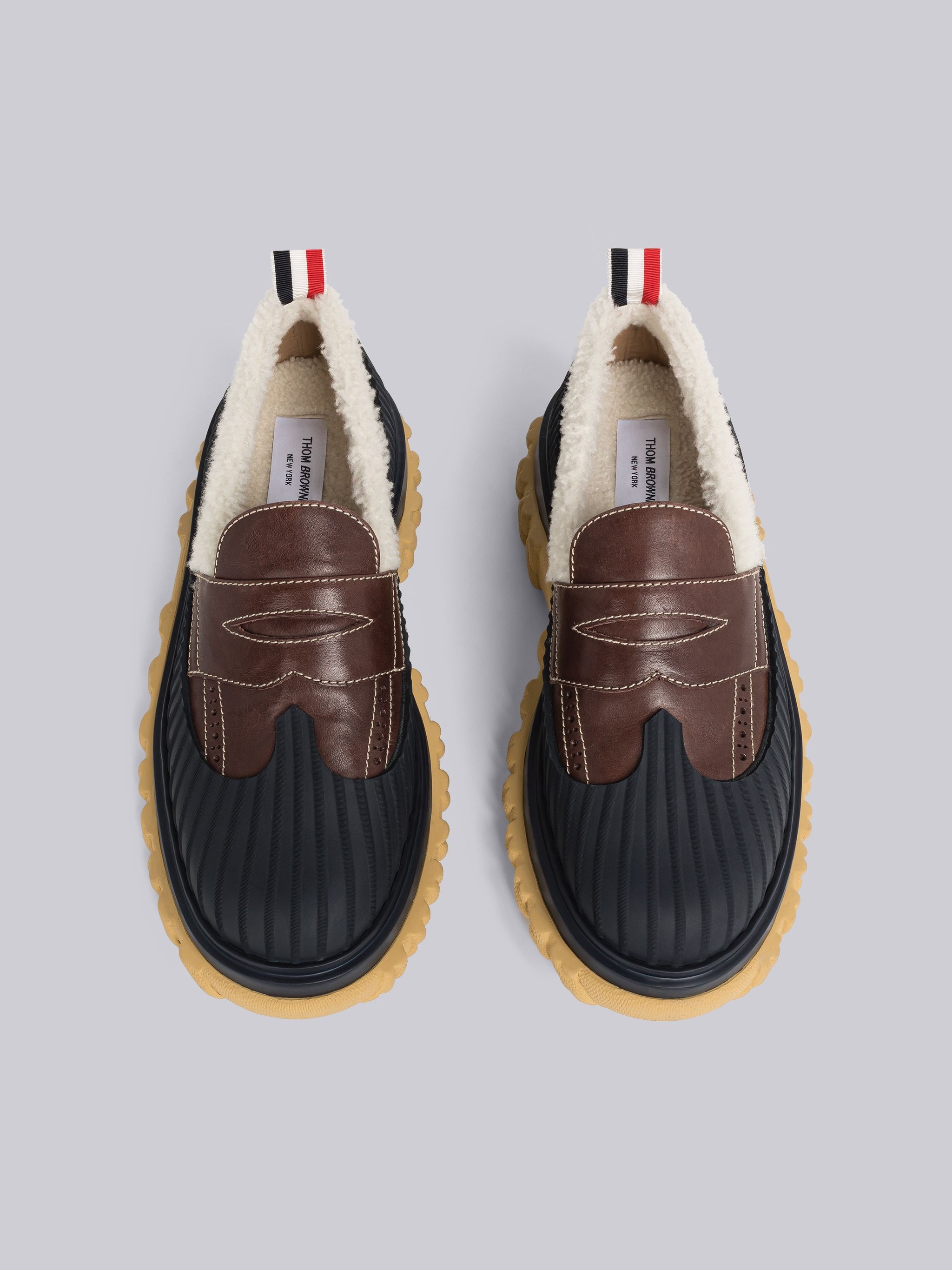 Smooth Calf Leather Loafer Duck Shoe - 4