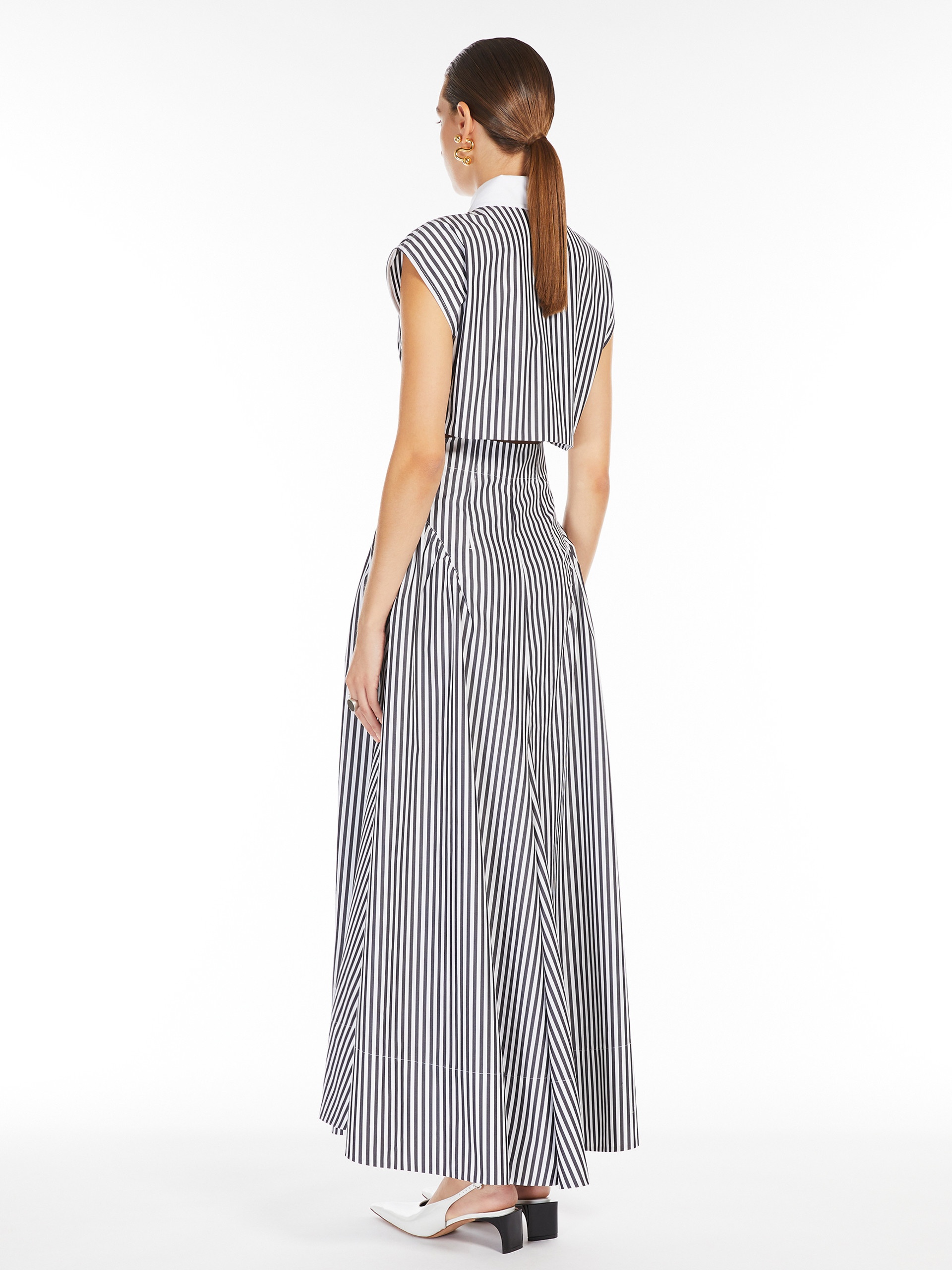 LOCUSTA Long poplin dress - 4