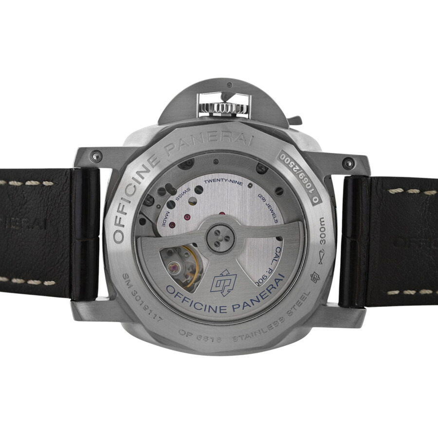 Pre-owned Panerai Luminor Marina 1950 GMT Automatic Black Dial Men's Watch PAM00347 - 4