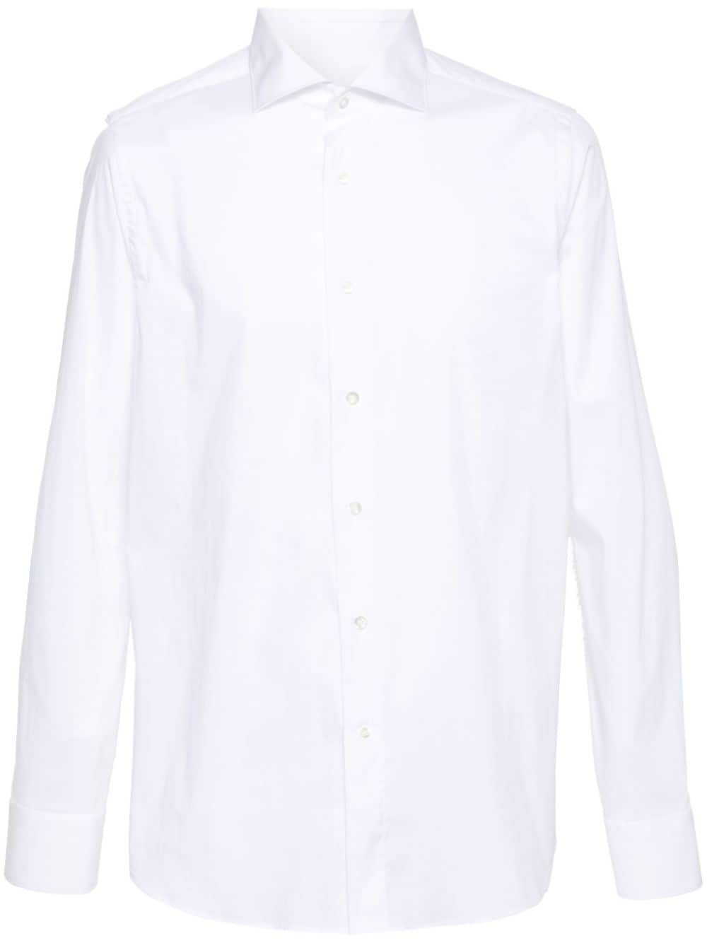 spread-collar poplin shirt - 1