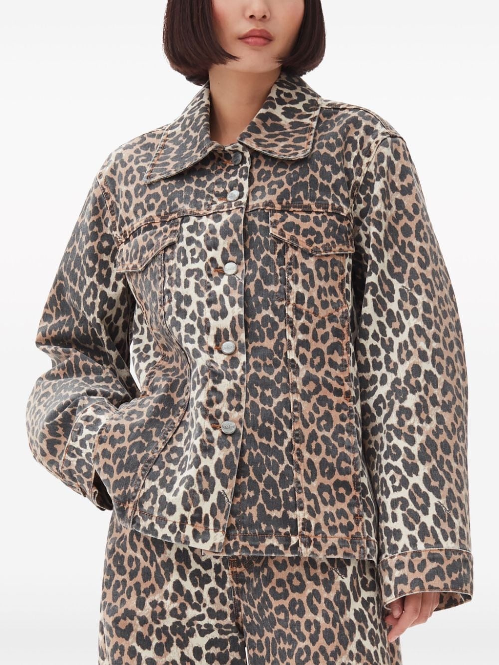 animal-print jacket - 5