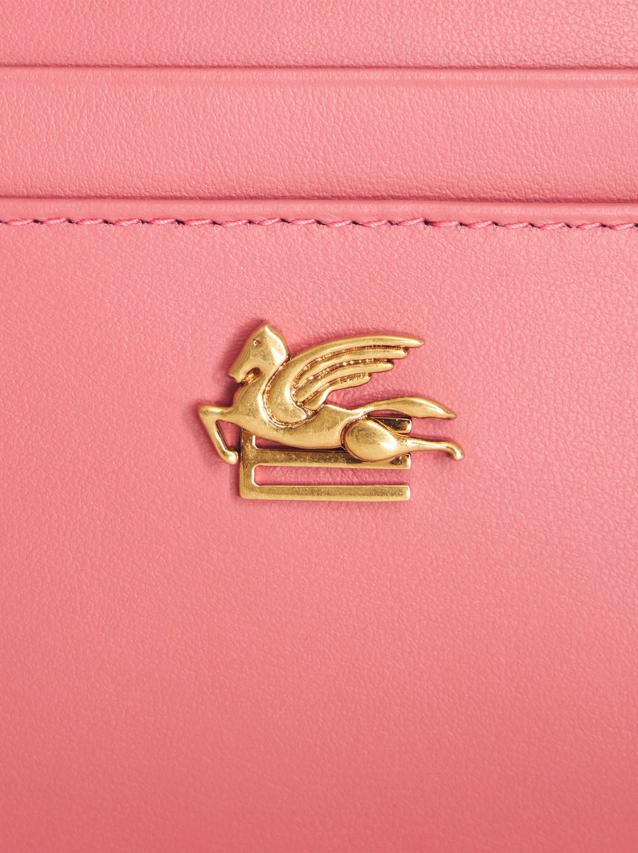 LEATHER CARD HOLDER WITH PEGASO - 3