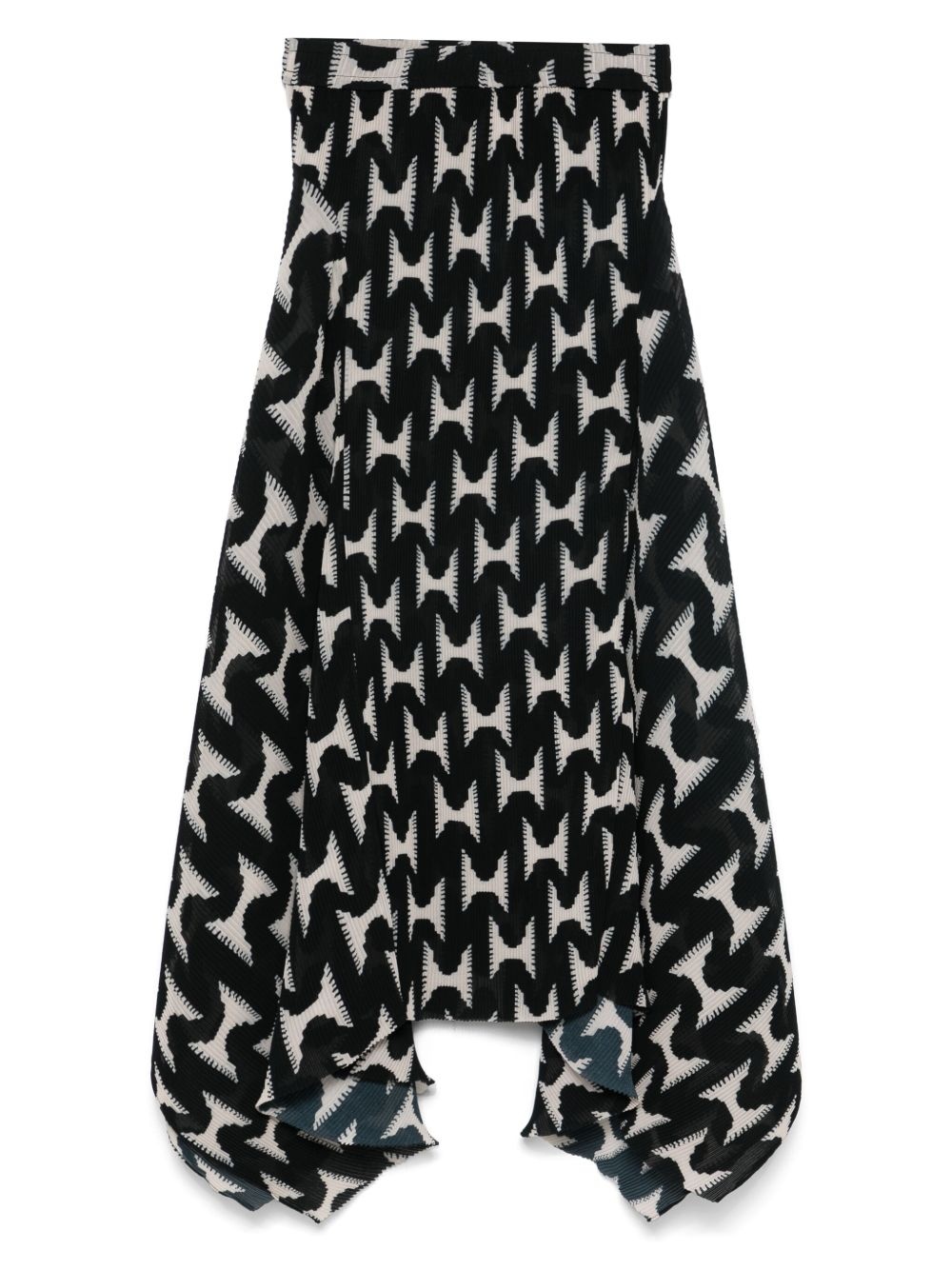 Wrist Plissé midi skirt - 2