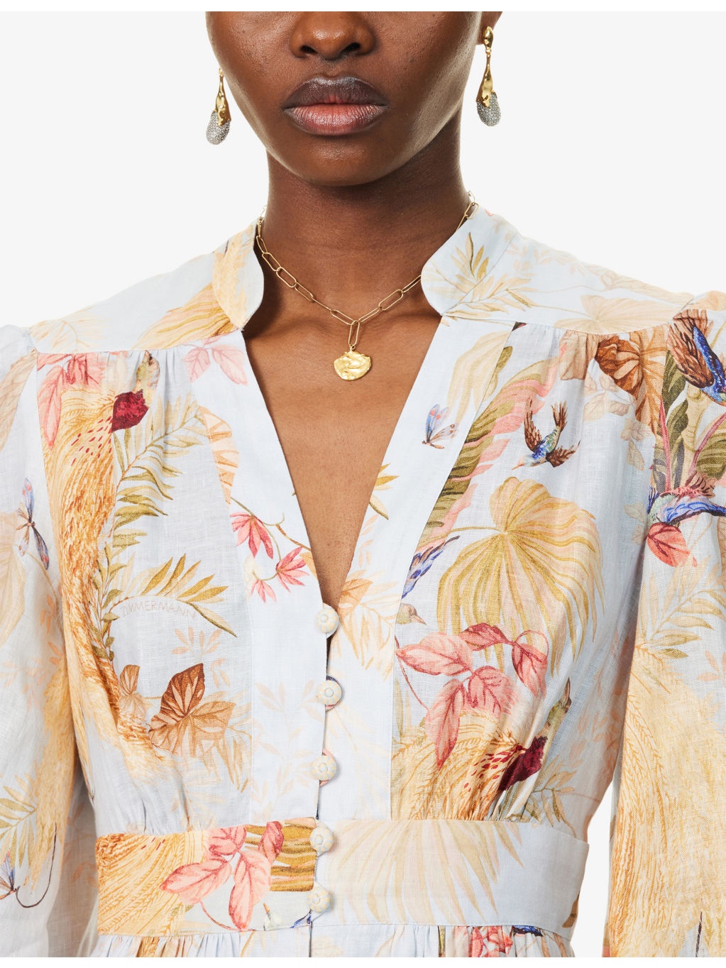 Ascension Plunge Linen Mini Dress - 5
