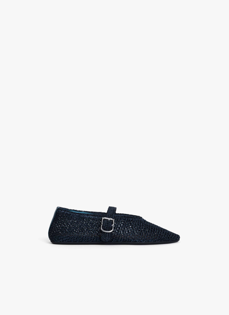 BALLET FLATS IN KNITTED LUREX - 1