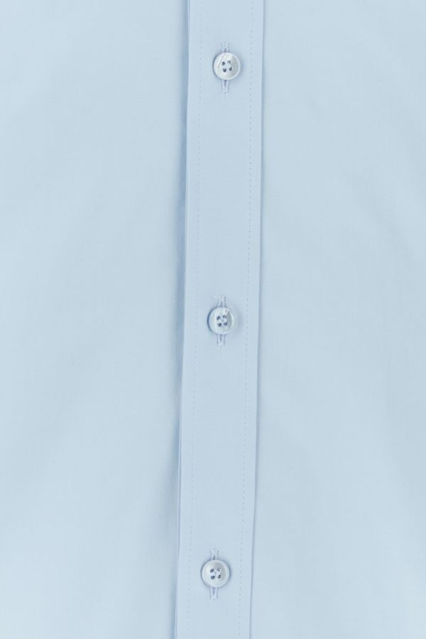 Light blue stretch poplin shirt - 3