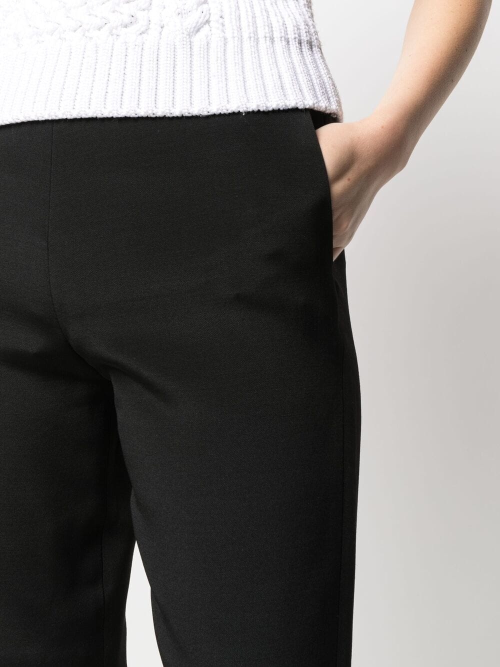 slim-fit wool-silk shorts - 5
