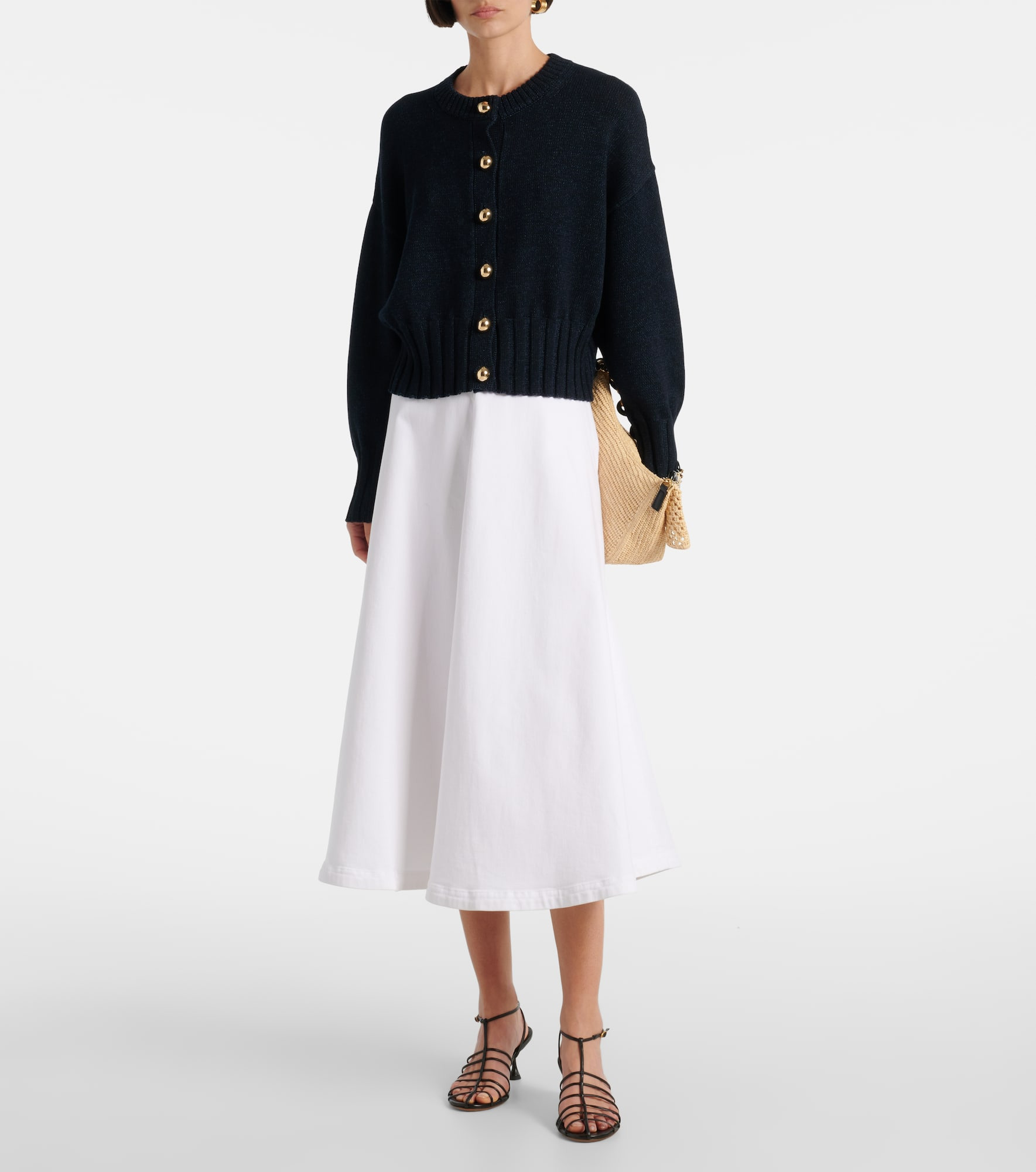 Varda cotton-blend midi skirt - 2