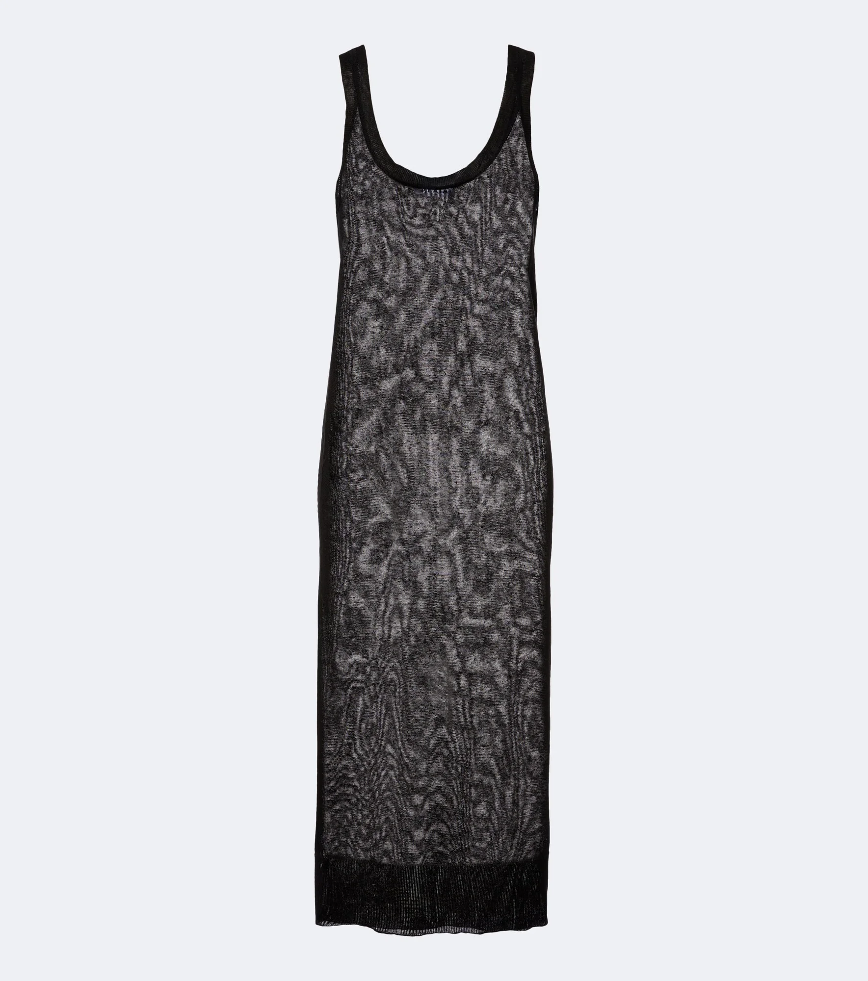Semi-sheer linen and silk midi dress - 1