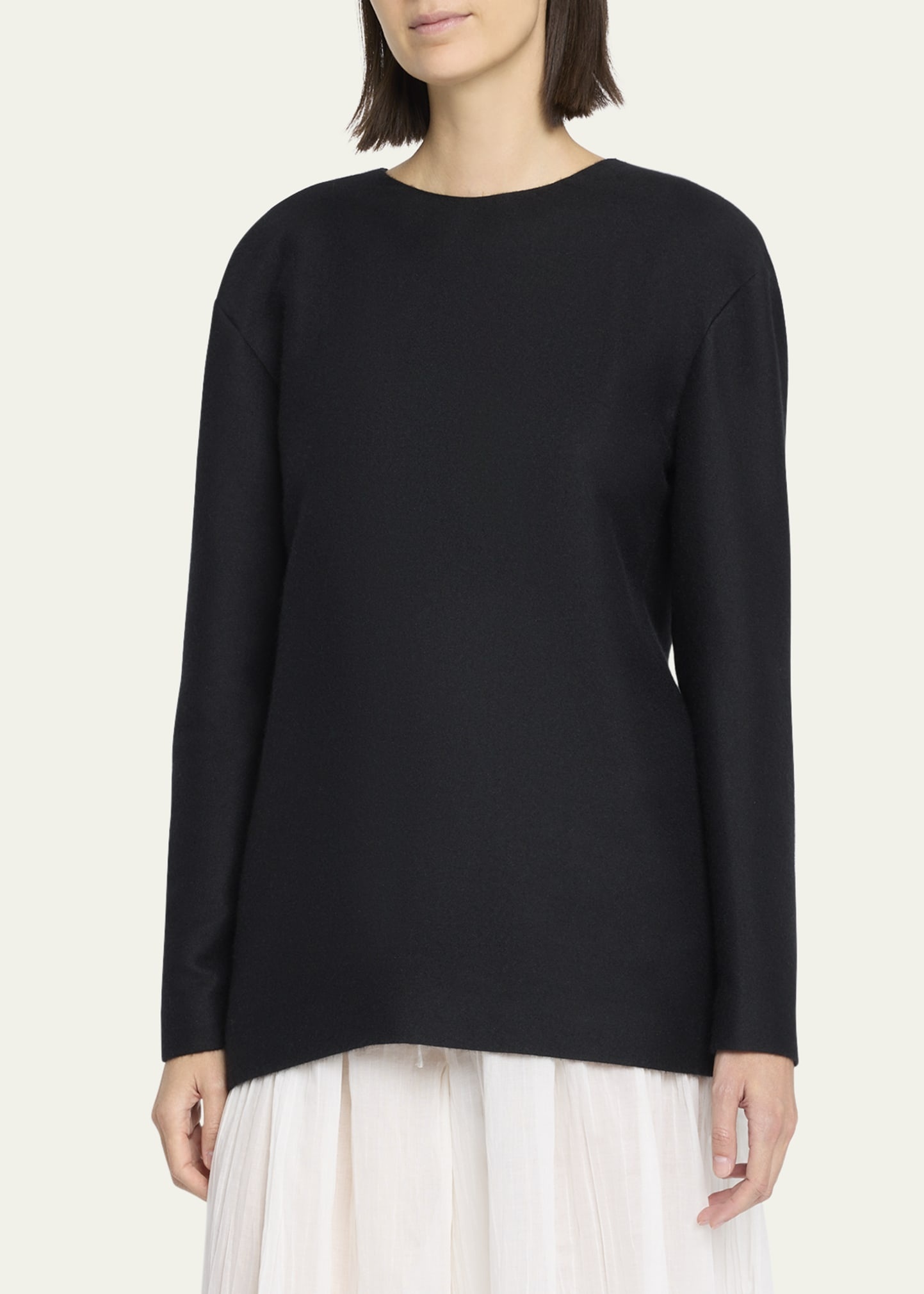 Guri Ribbon Back Brushed Cashmere Top - 4