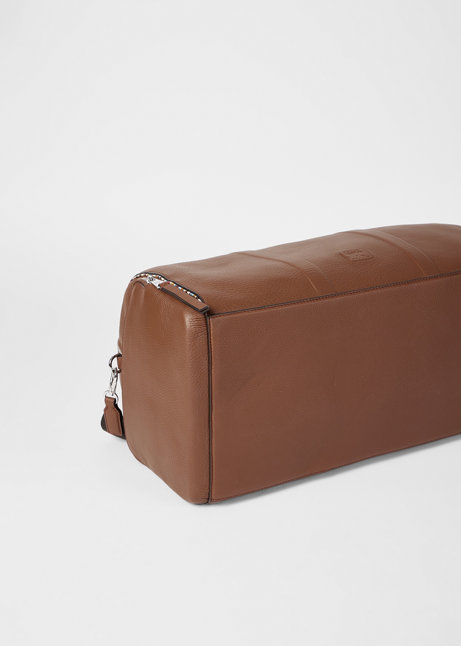 Tan Leather 'Signature Stripe' Piping Holdall - 5