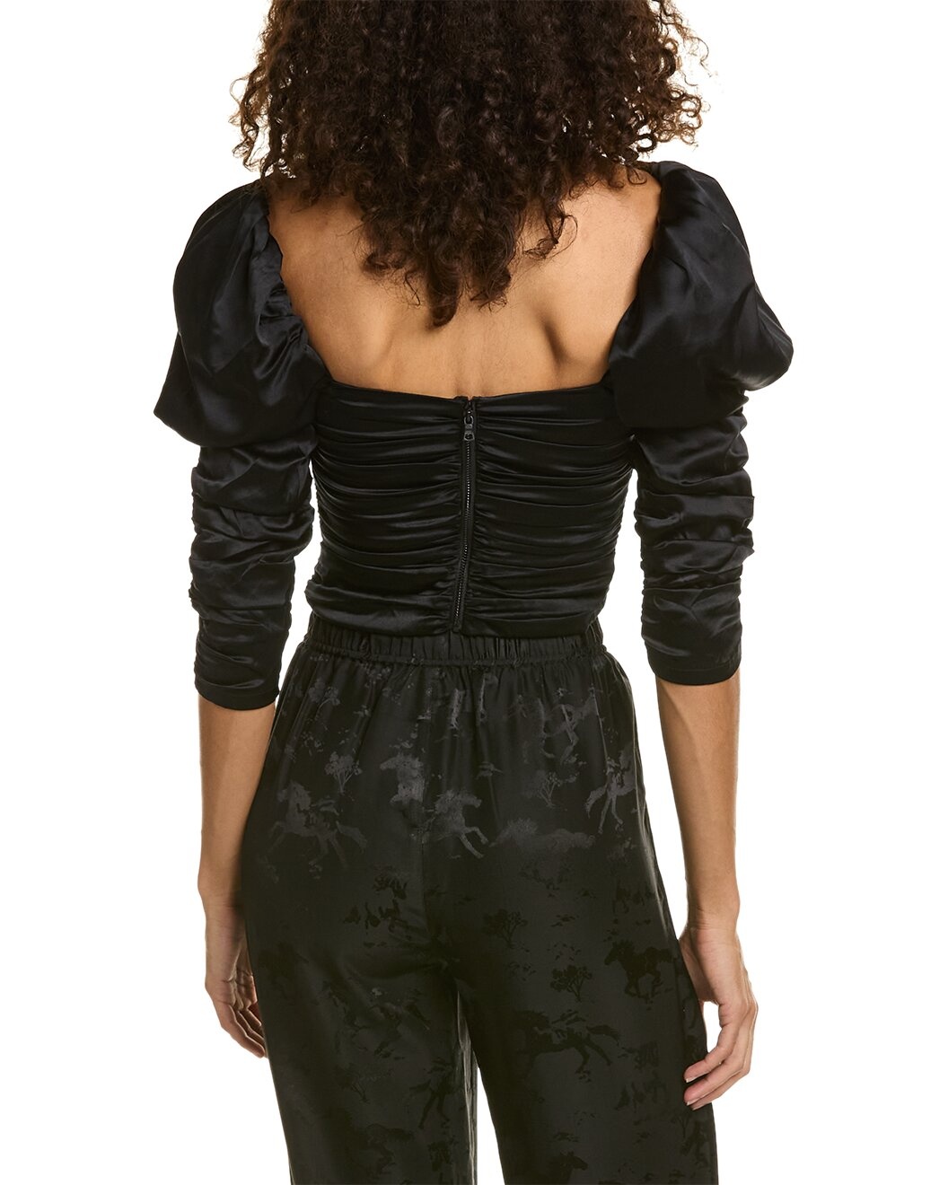 alice + olivia Katrice Silk-Blend Top - 2