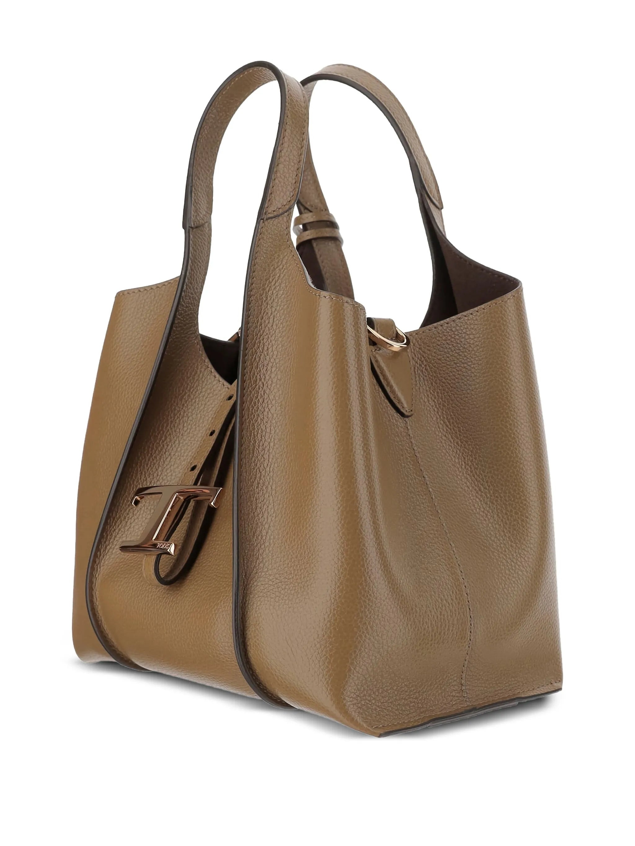 leather T-buckle shoulder bag - 3