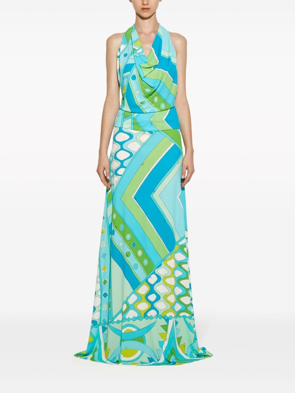 Vivara-print maxi skirt - 2