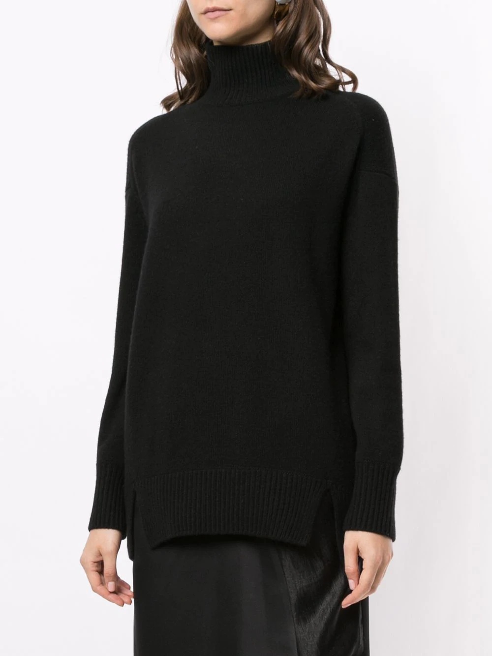 cotton roll neck jumper - 3