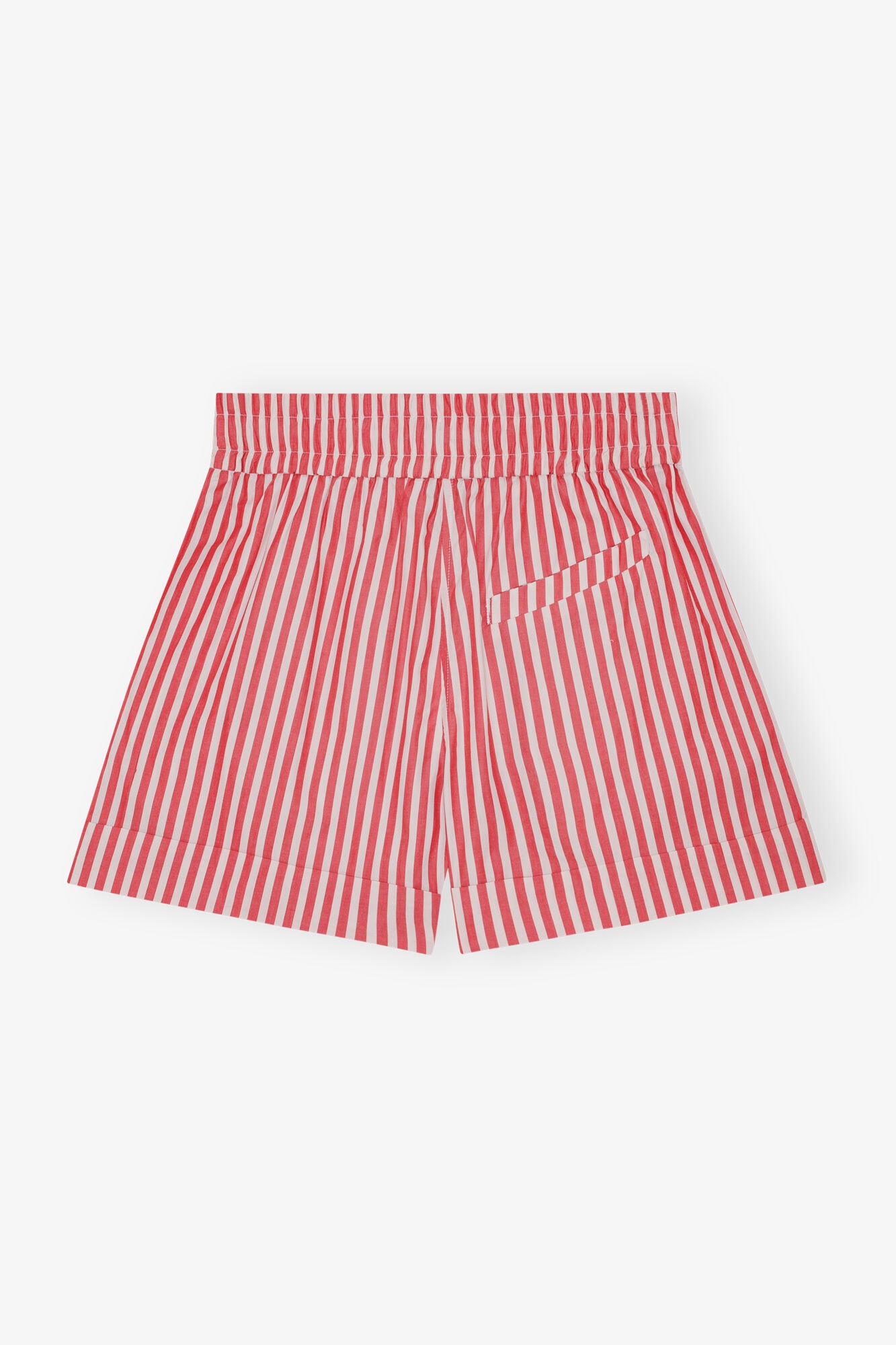 RED STRIPE COTTON SHORTS - 5