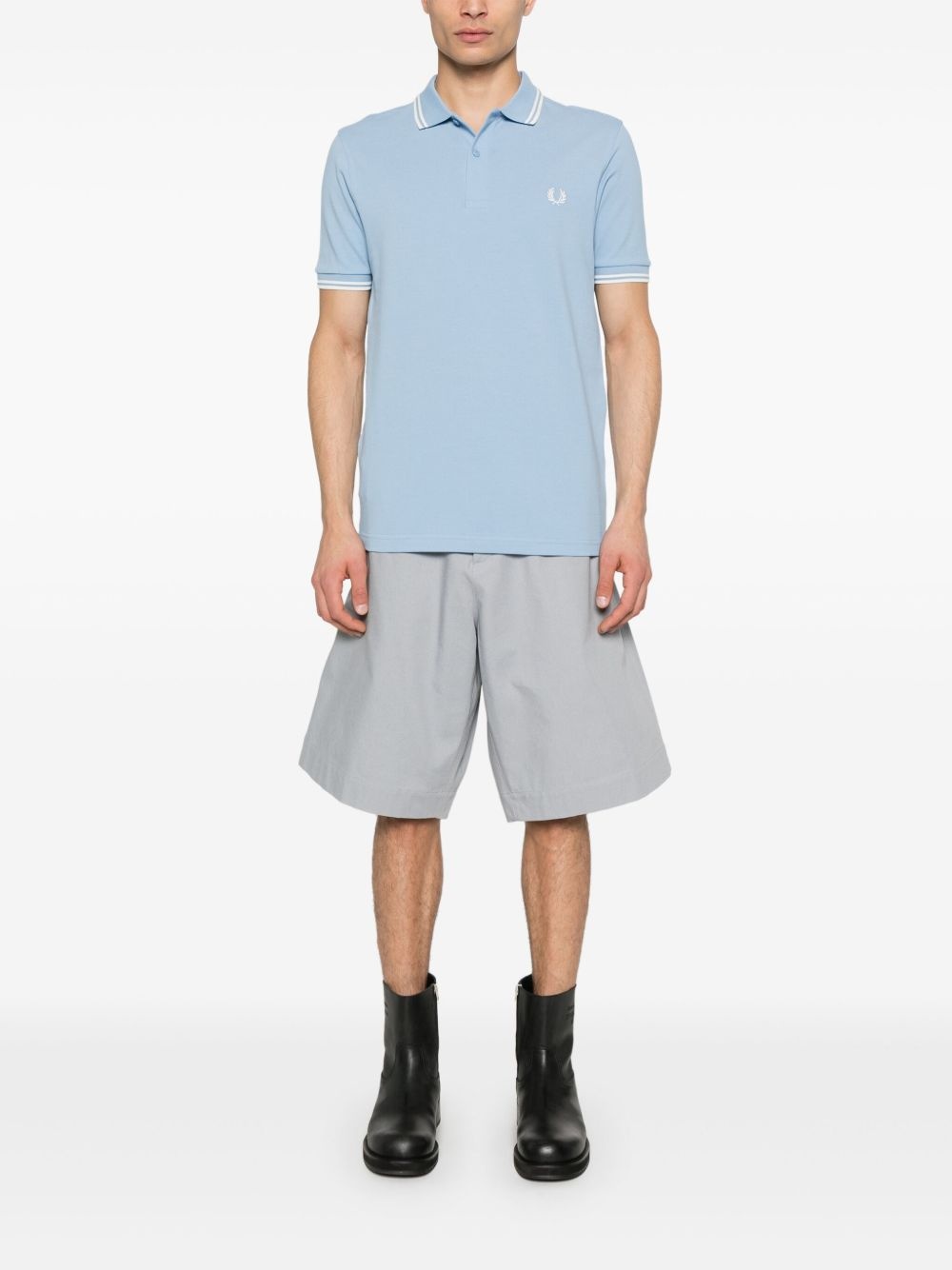 x Fred Perry striped-trim polo shirt - 2