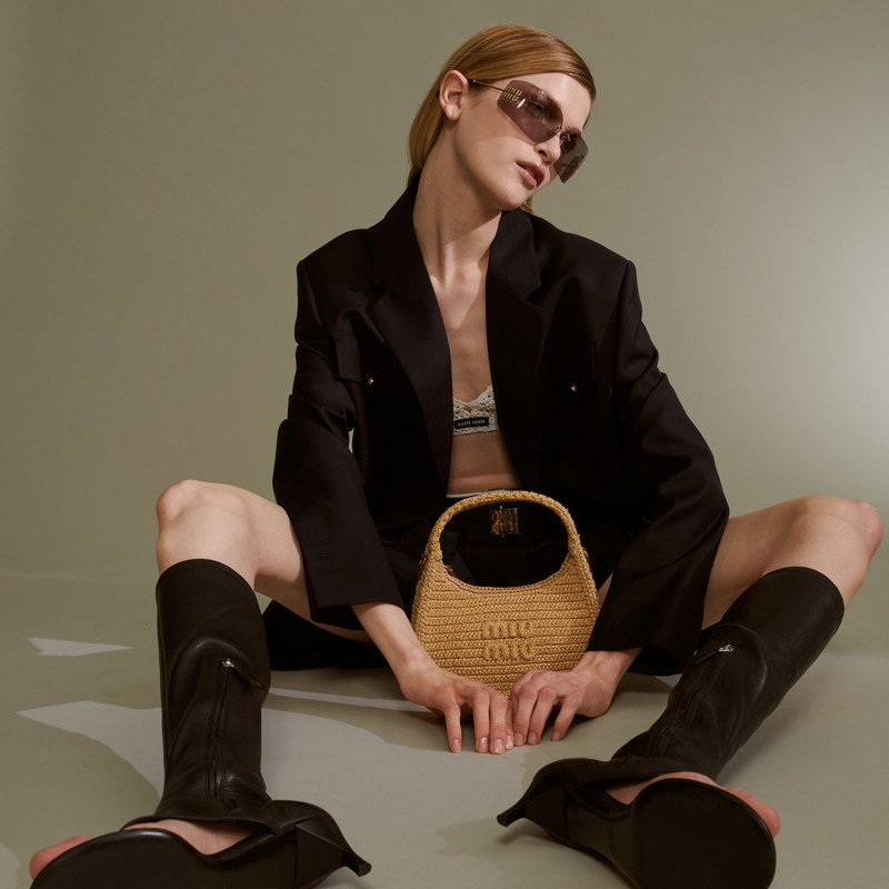 Stretch nappa leather thong boots 6