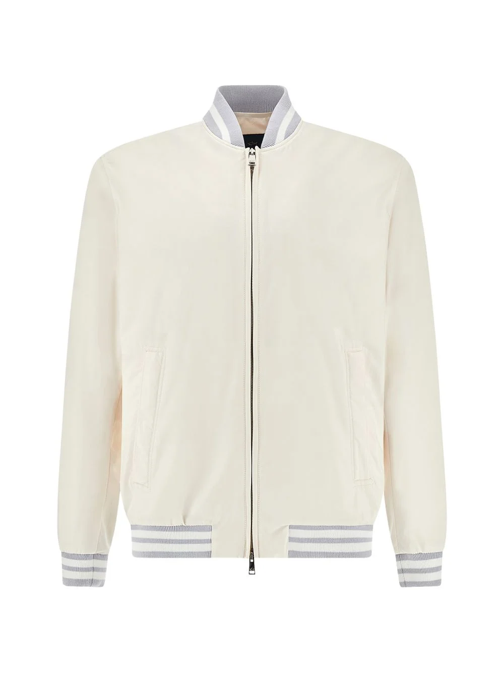 zip fastening bomber jacket - 1