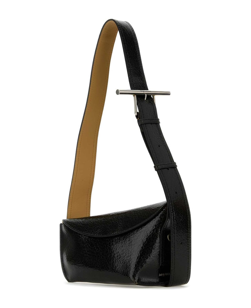 Alexander McQueen Black Leather Sling Crossbody Bag outlook