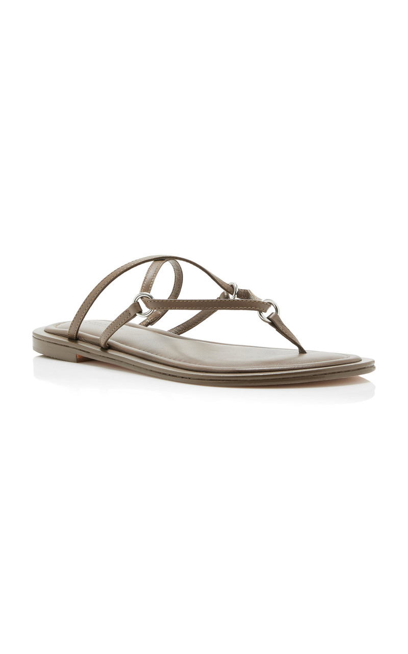 A.EMERY Nanaka Leather Sandals brown outlook