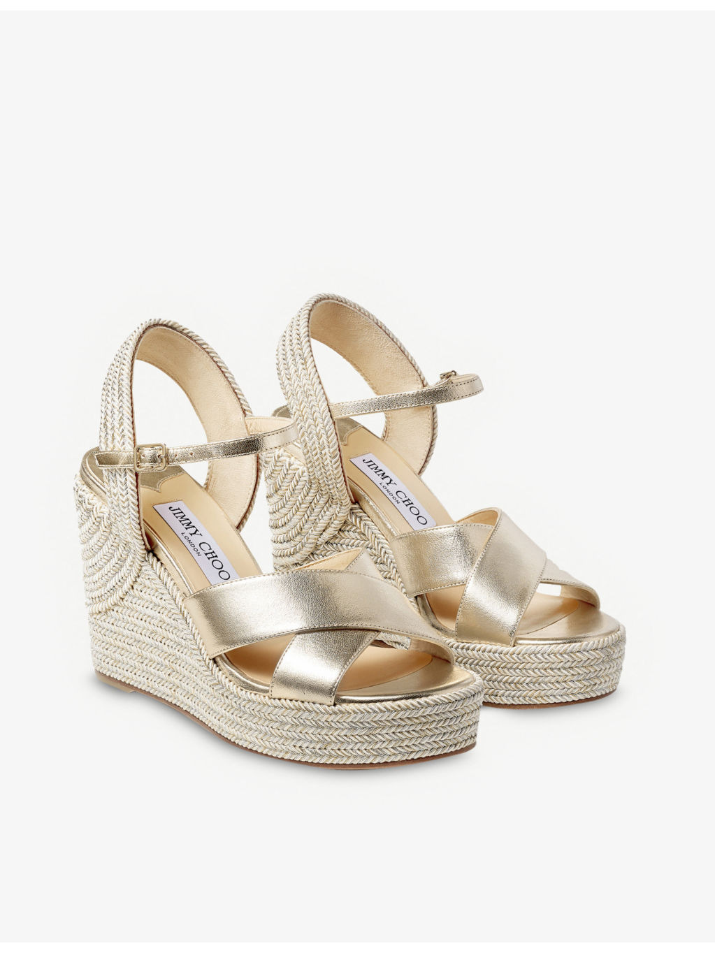 Dellena 100 leather wedge sandals - 4